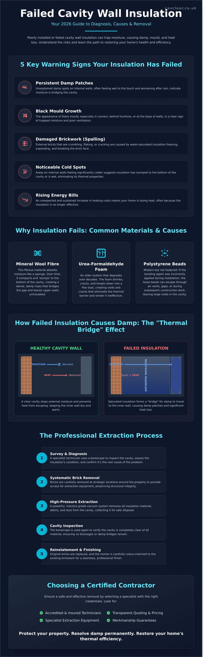 Cavity Wall Insulation Removal: The Complete UK Homeowner’s Guide (2026)