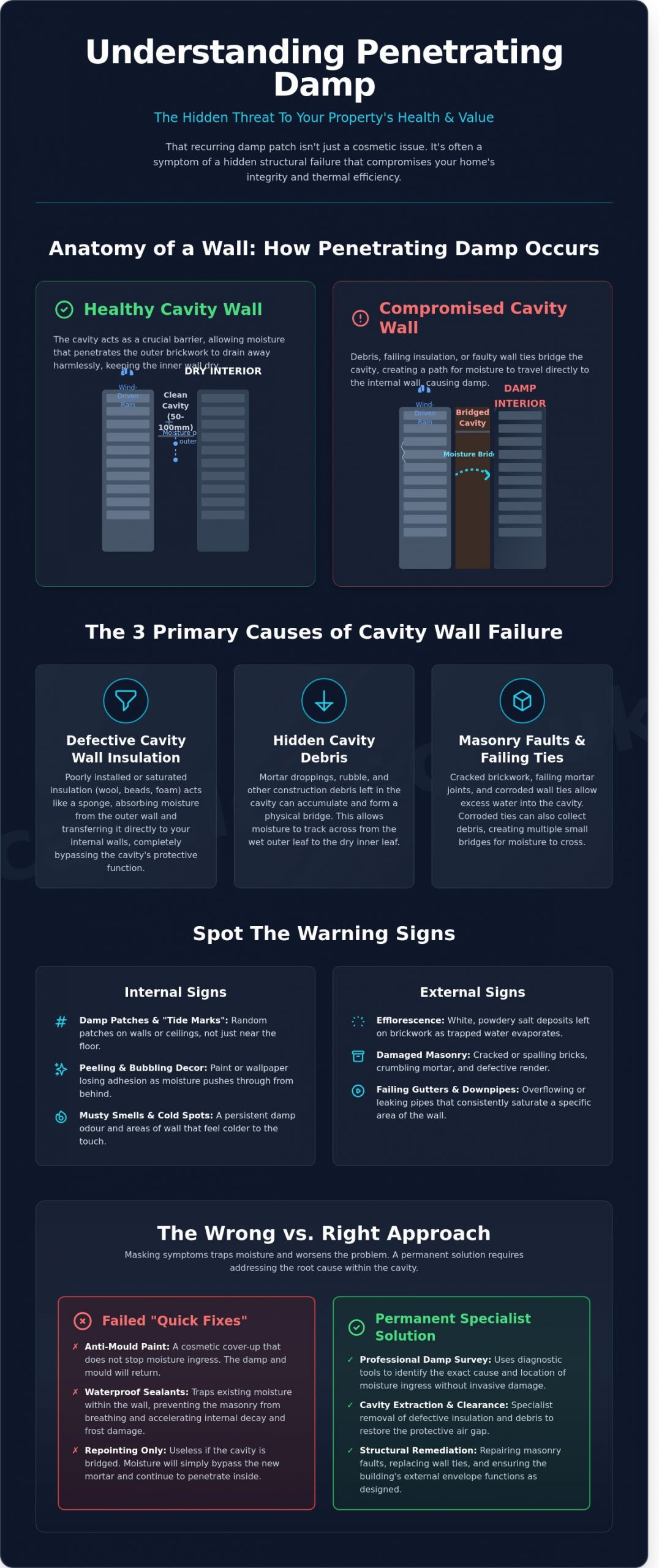 Understanding Penetrating Damp: Causes, Signs, and Permanent Solutions for UK Homeowners