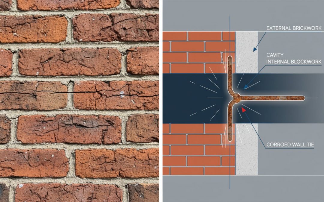 Wall Tie Failure Cracks in Brickwork: A Structural Guide for 2026