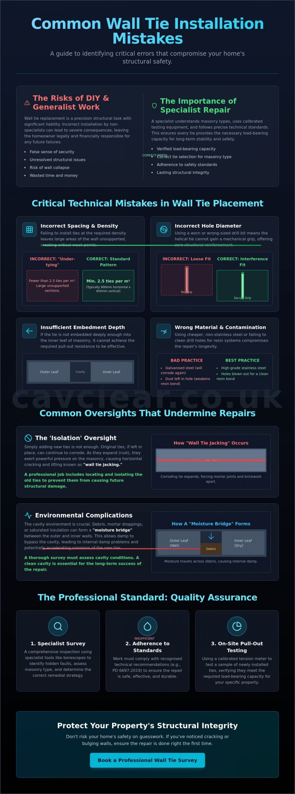 Common Wall Tie Installation Mistakes: A Guide to Professional Remediation