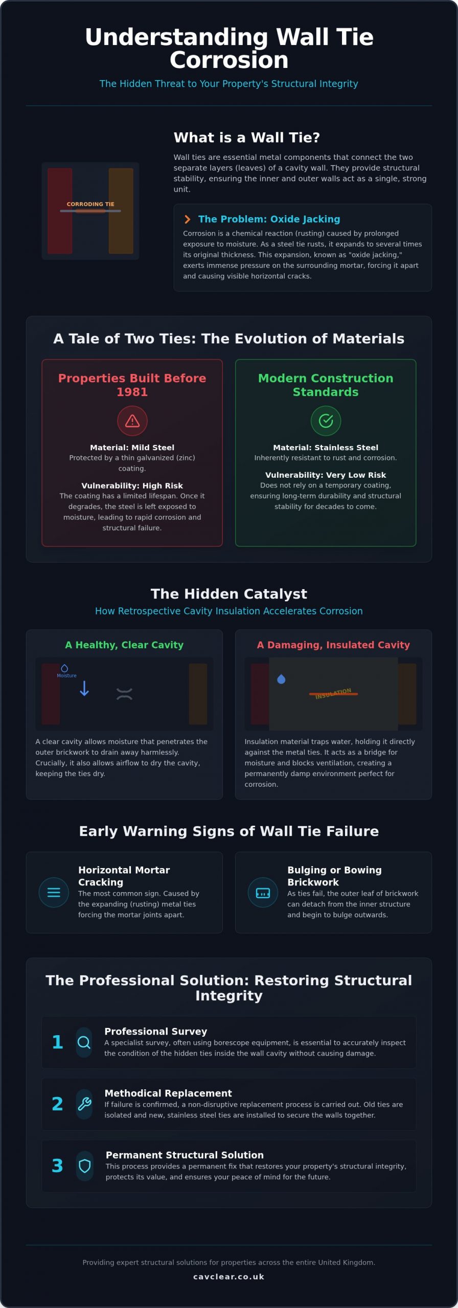 Understanding Wall Tie Corrosion: Signs, Risks, and Structural Solutions